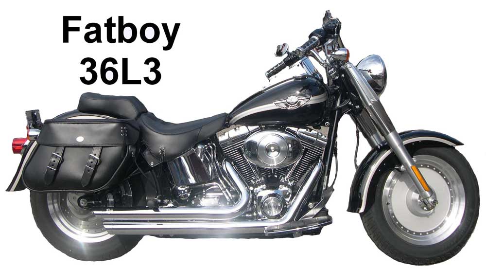 harley fatboy with hard bags